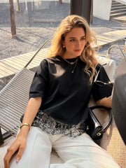 T-shirt à dentelle tendance