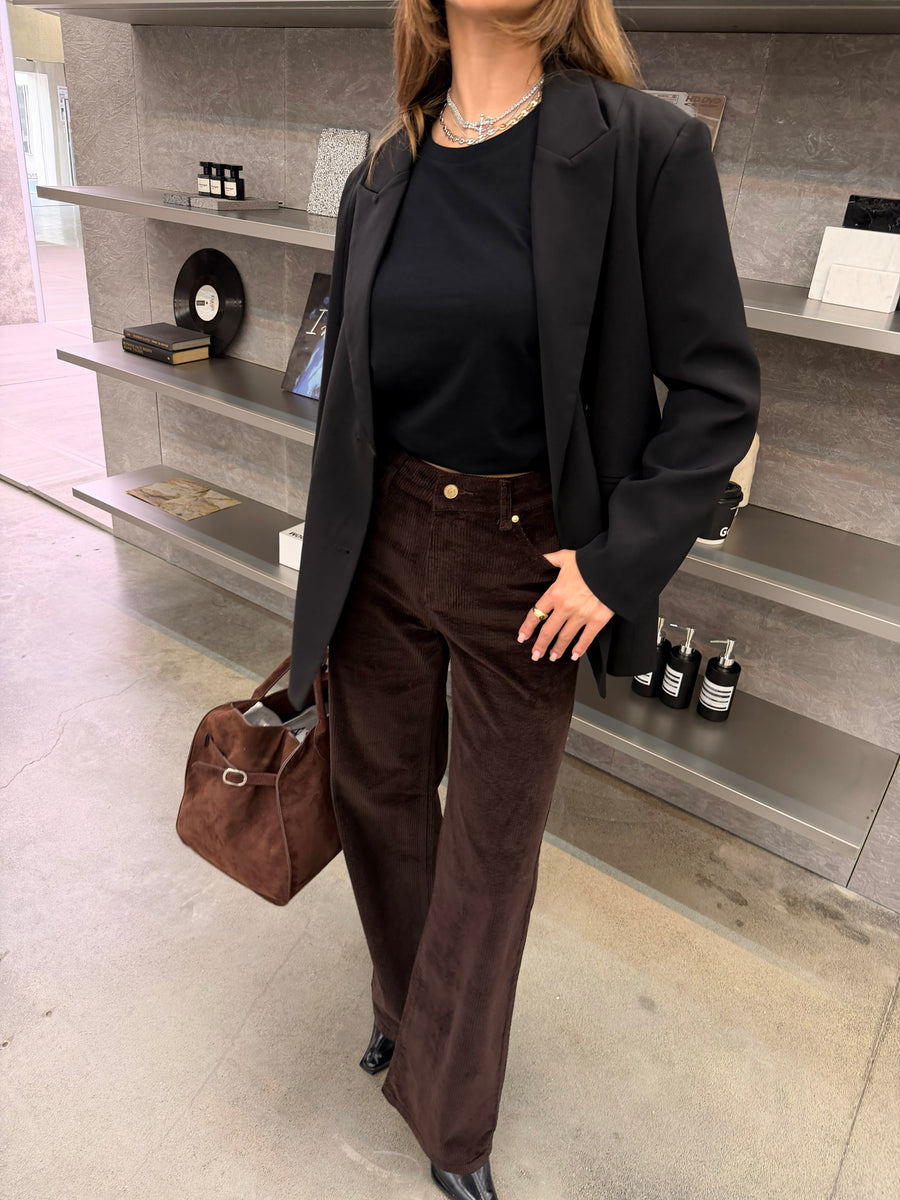 Pantalon Suédine Choco