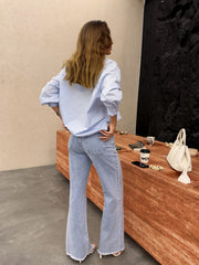 Jeans bootcut effiloché