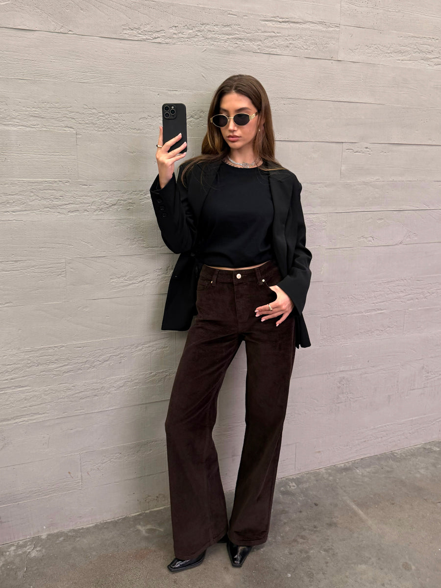 Pantalon Suédine Choco