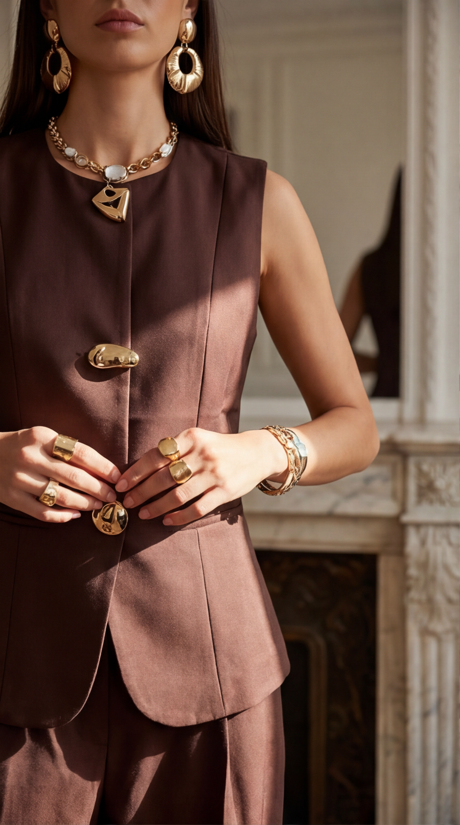 Blazer sans manches élégant