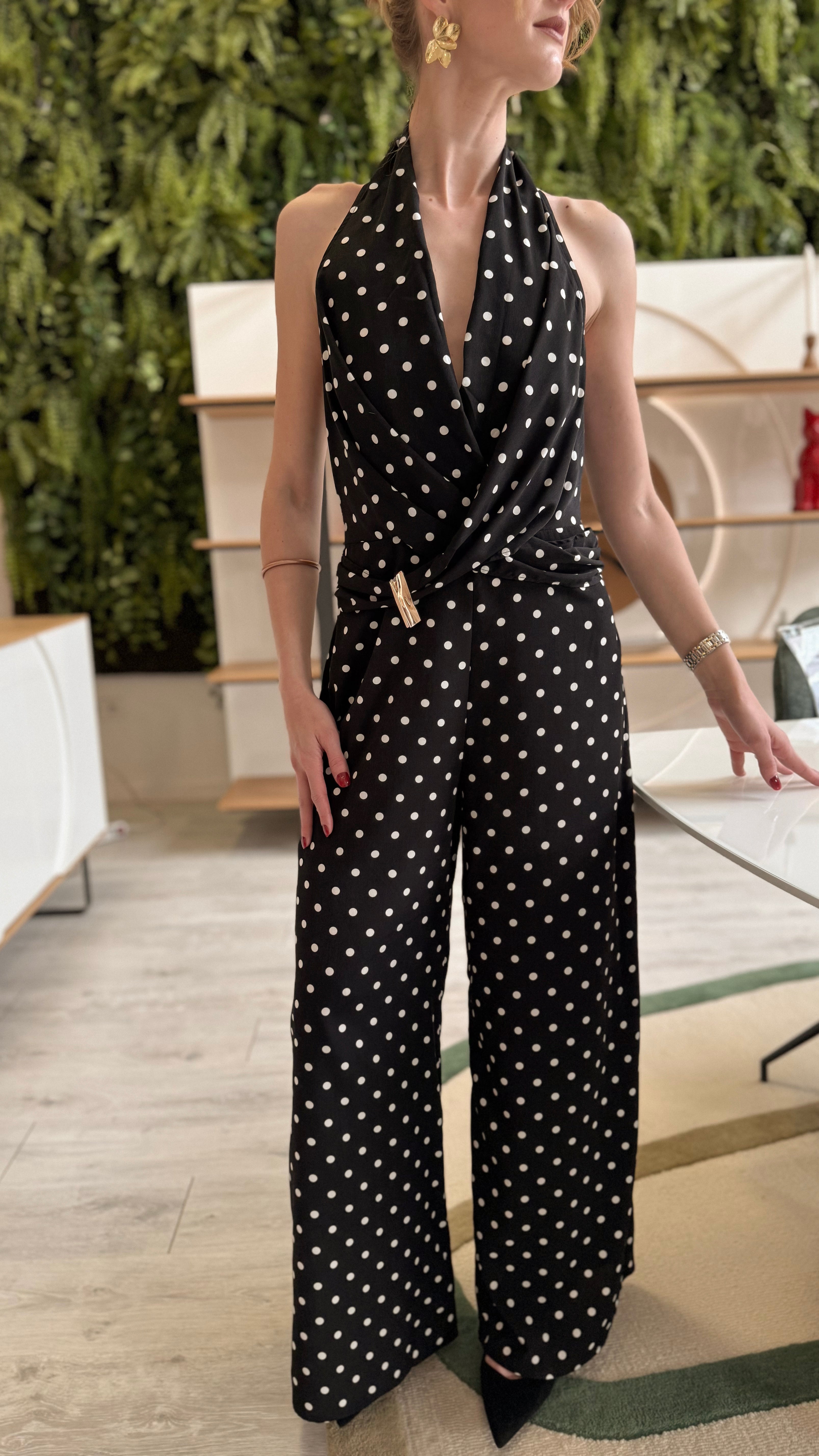 Combinaison pantalon à pois