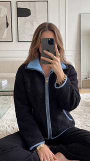 Chaqueta Sherpa con cremallera