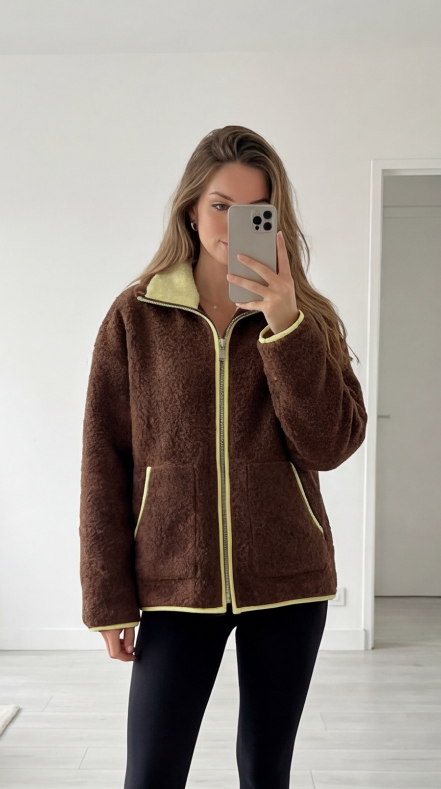 Chaqueta Sherpa con cremallera