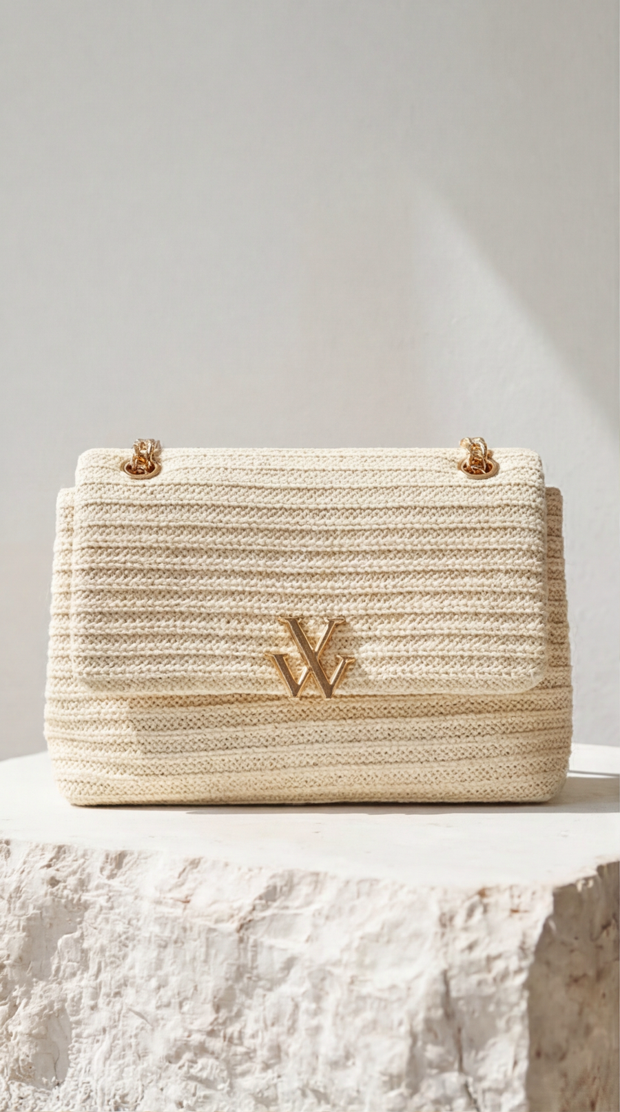 Sac à Main IDOL en Raphia Tressé Ivoire - Style Moderne et Fonctionnel