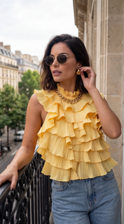 croc top à froufrou