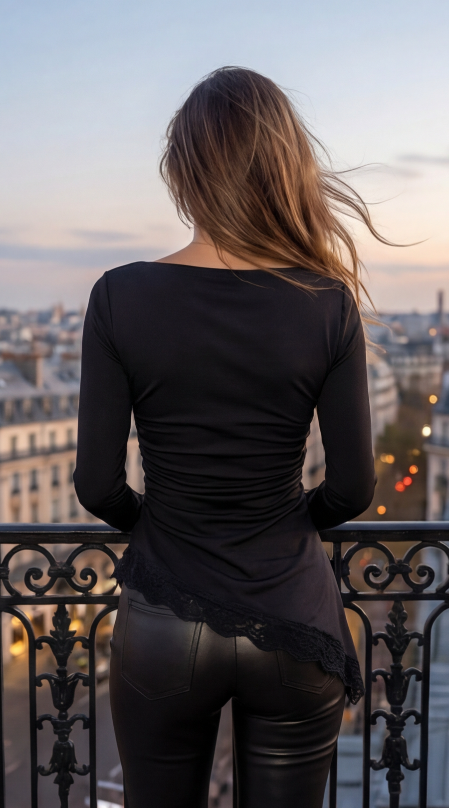 Top asymétrique élégant en dentelle