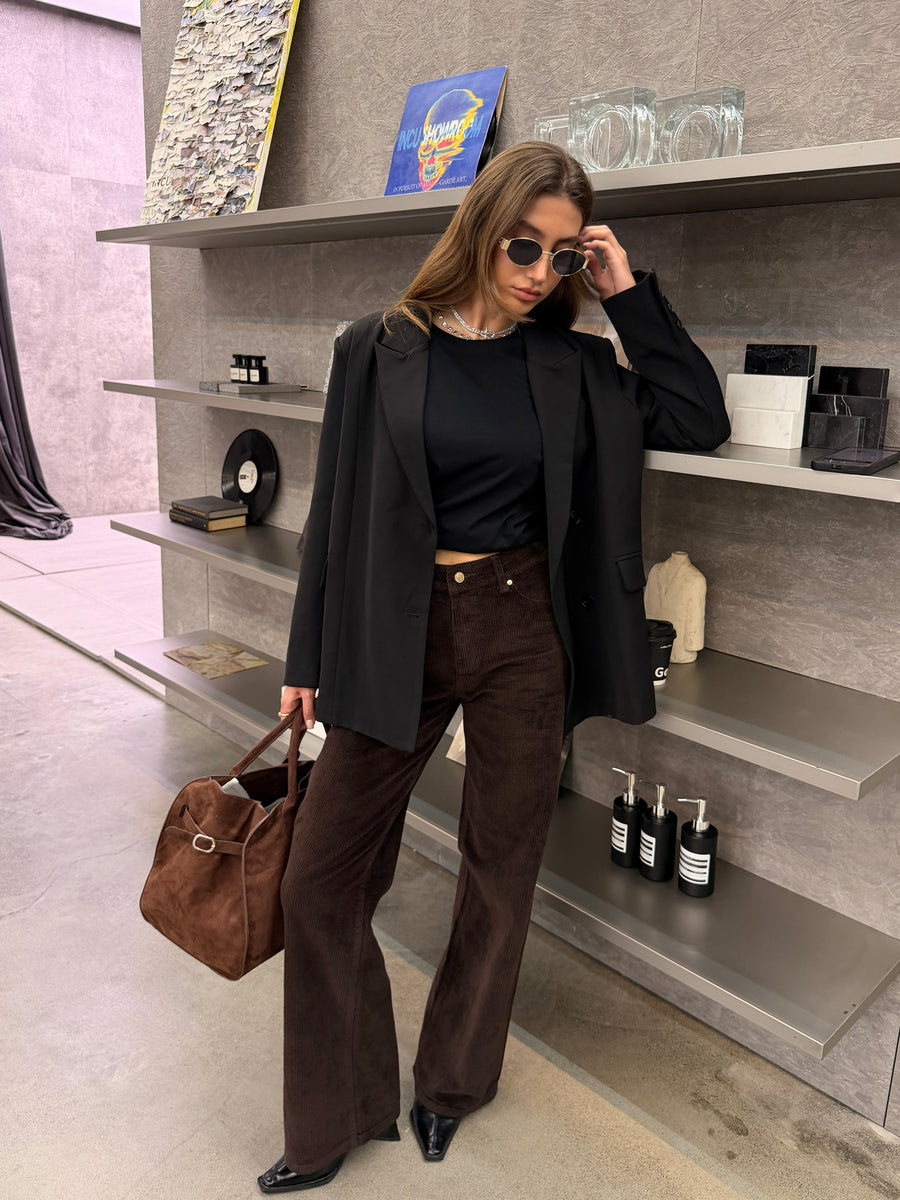 Pantalon Suédine Choco