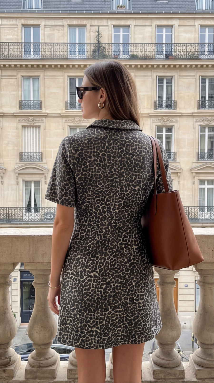 Robe courte léopard