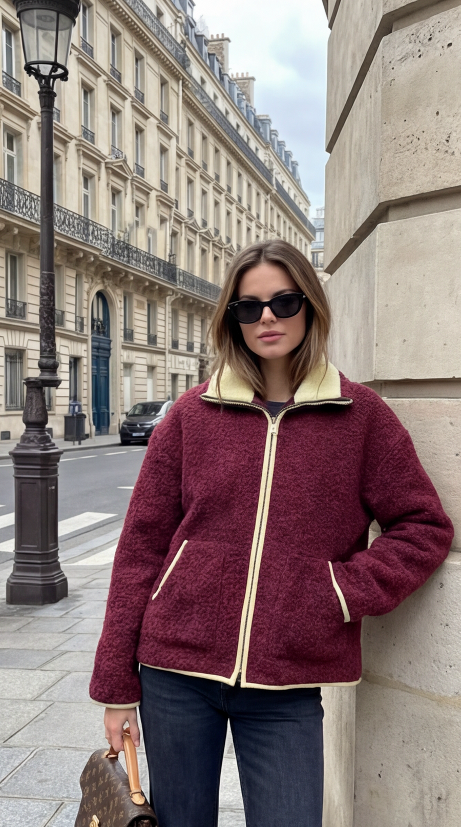 Chaqueta Sherpa con cremallera