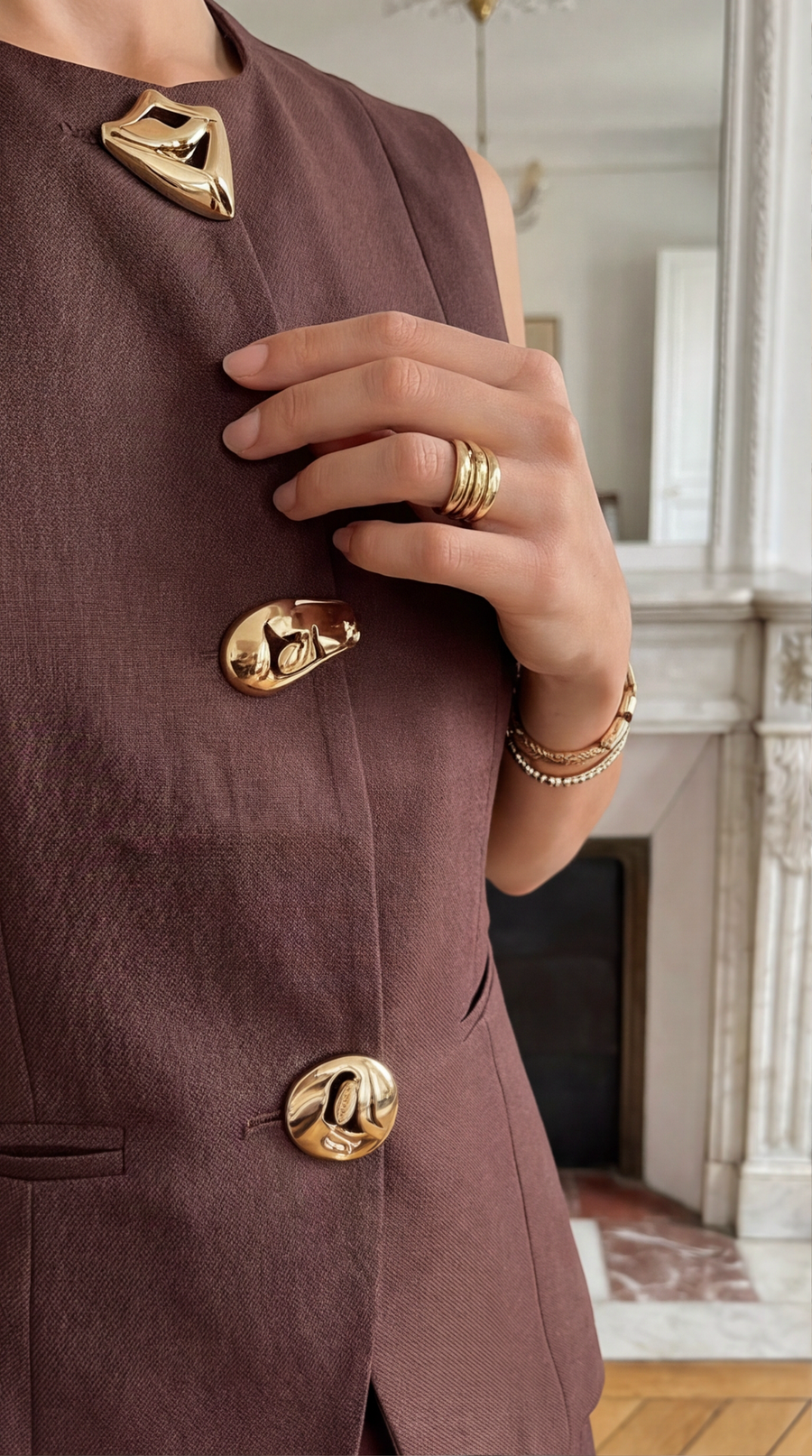 Blazer sans manches élégant