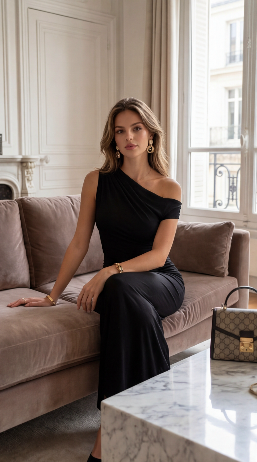 Robe longue moulante