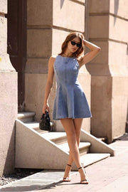 Robe en jean évasée