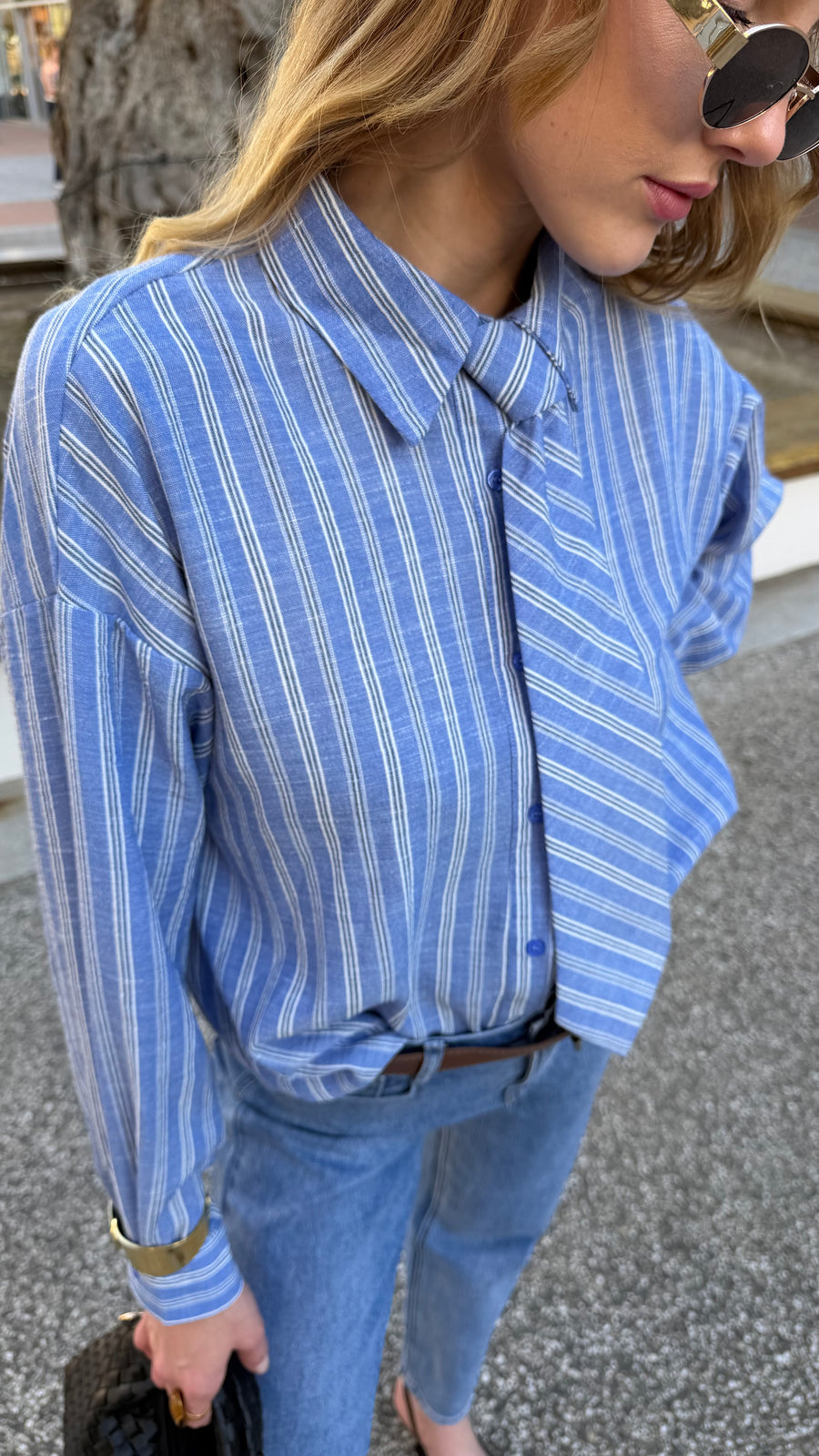 Elegante camisa a rayas