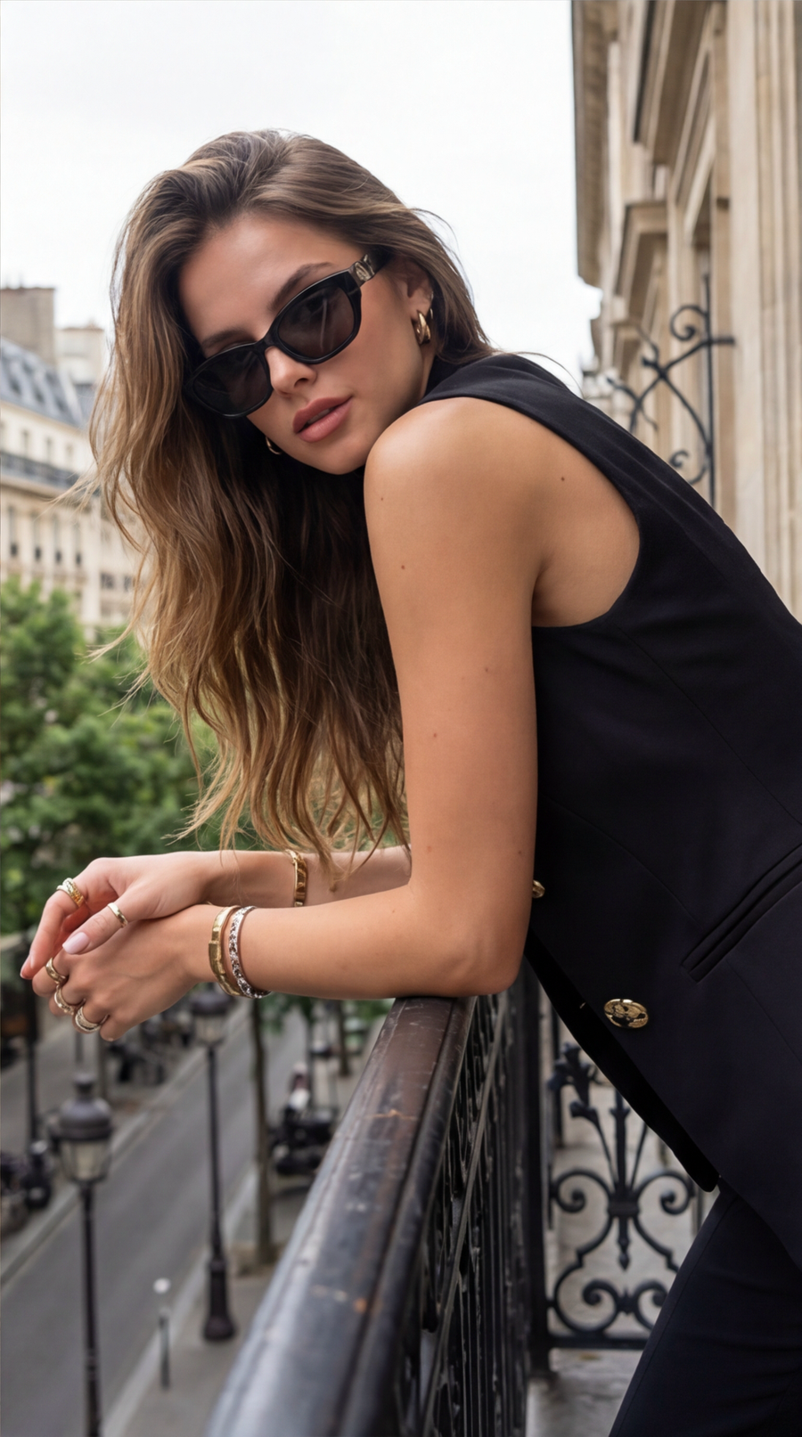 Blazer sans manches élégant