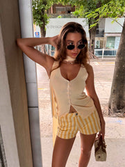 Short rayé