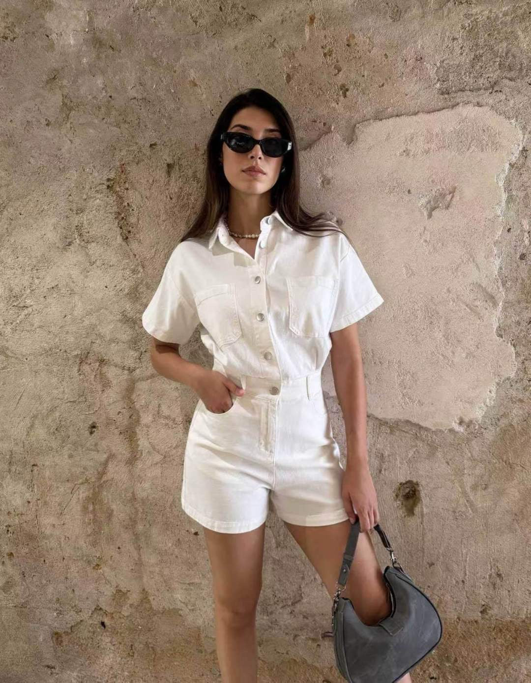 Combishort Yasmine Blanc