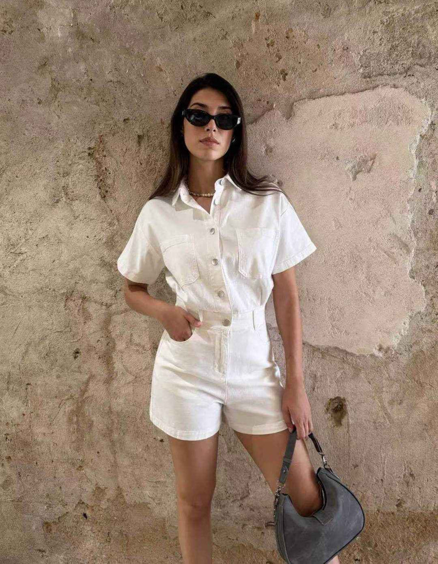 Combishort Yasmine Blanc