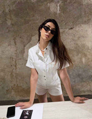 Combishort Yasmine Blanc