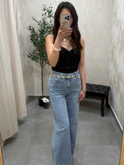 Body à strass argenté