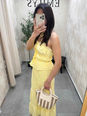 Ensemble top + jupe longue jaune