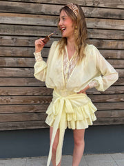 Robe jaune fluide