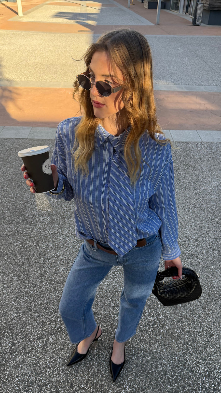 Elegante camisa a rayas