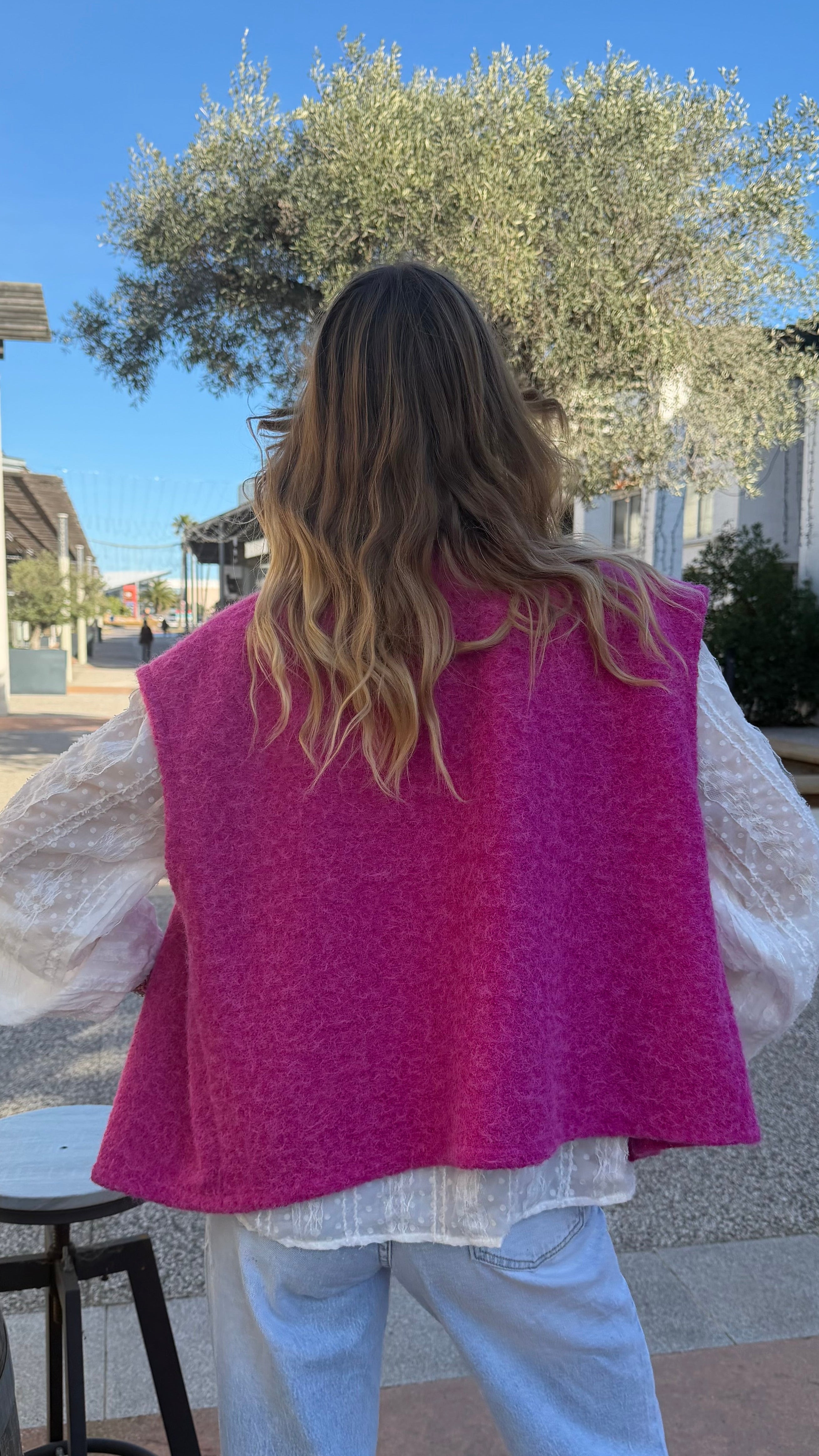 Chaqueta sin mangas de moda