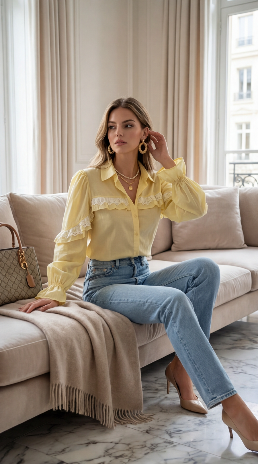 Chemise dos nus dentelle