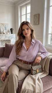 Chemise rayé dos nus cœur