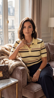 Polo manche courte rayure