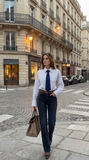 Chemise rayé avec cravate