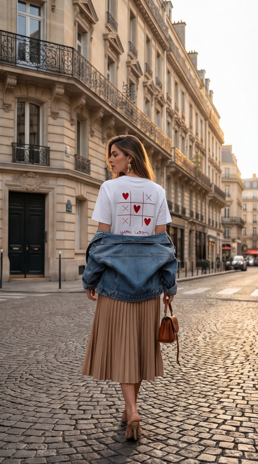 T-shirt brodé romantique à manches courtes