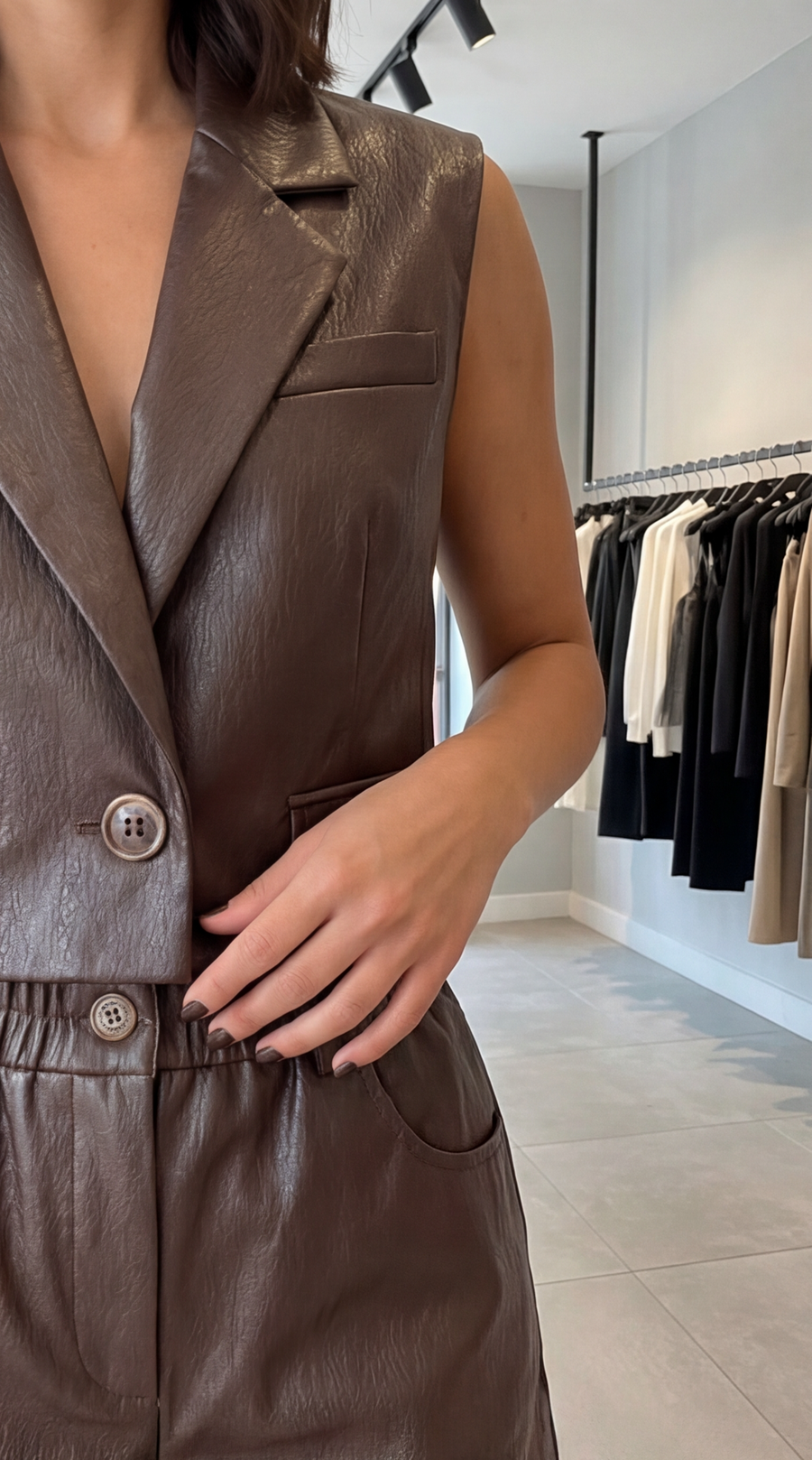 Jupe-Short Ultra-Tendance en Simili Cuir - Style Urbain Chic