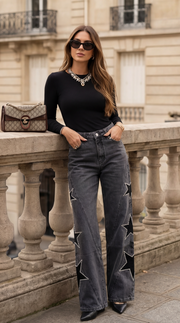 Jean étoilé pour un look tendance