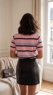 Polo manche courte rayure