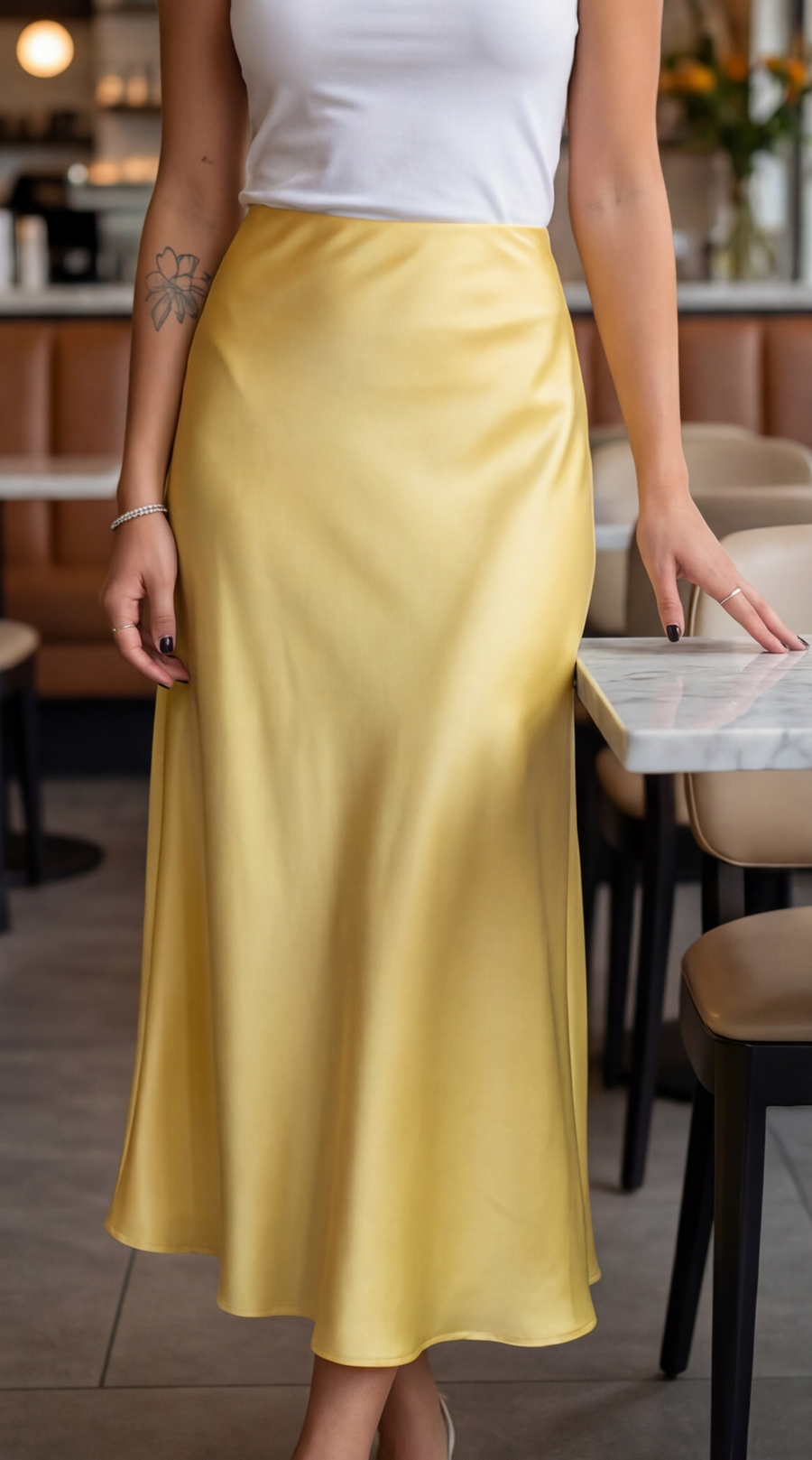 Jupe Longue Satinée Élégante - Chic & Tendance pour Toutes les Occasions