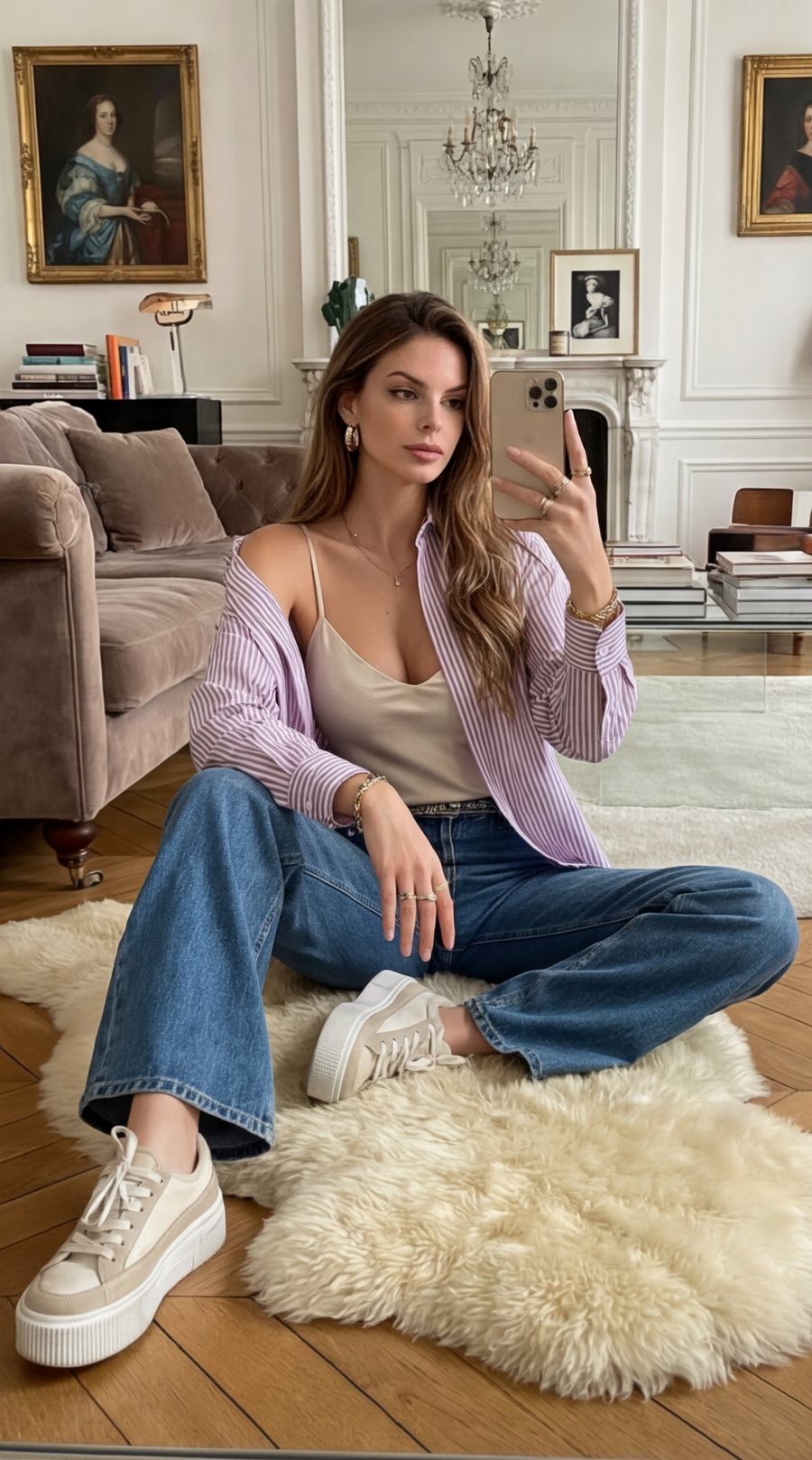 Chemise rayé dos nus cœur