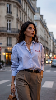 Camisa elegante de rayas azules - Estilo moderno