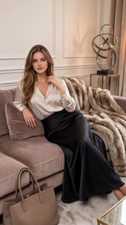 jupe longue satinée