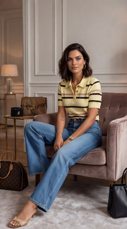 Polo manche courte rayure